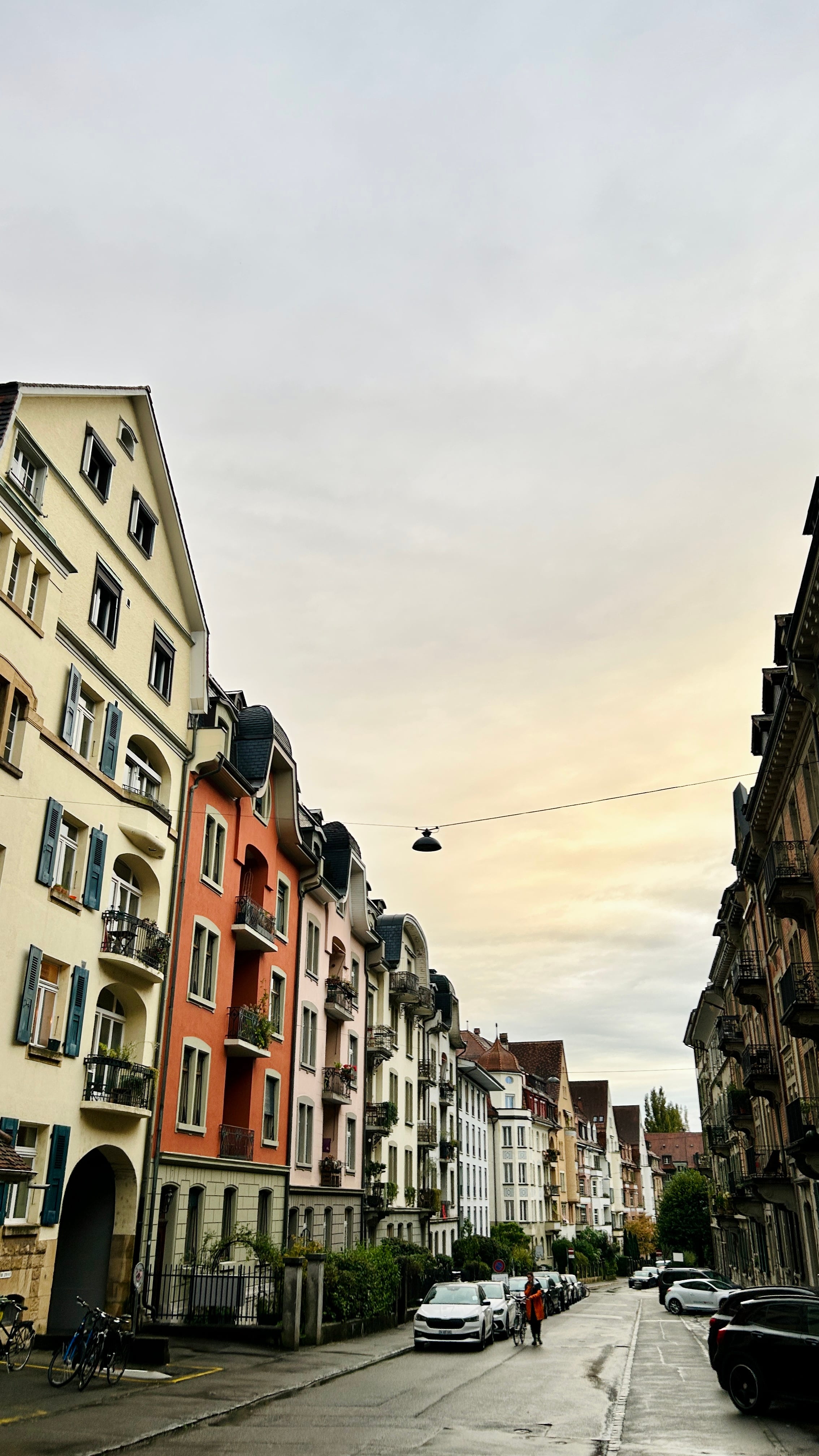 Beautiful street view of Bern with colorful buildings